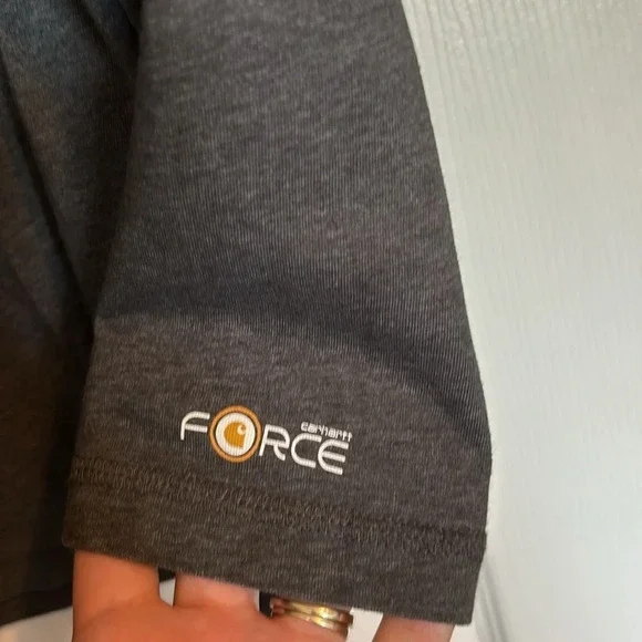 Carhartt Force men’s gray long sleeve relaxed fit t-shirt size medium - Picture 4 of 8